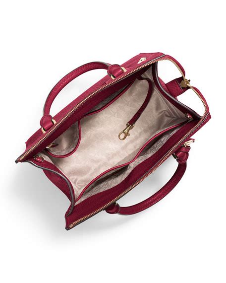 michael kors selby medium top zip satchel cherry|MICHAEL Michael Kors Selby Medium Zip.